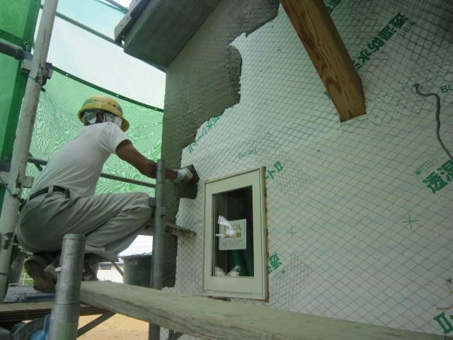 「私のしろい家」みはらし。塗り壁開始！！