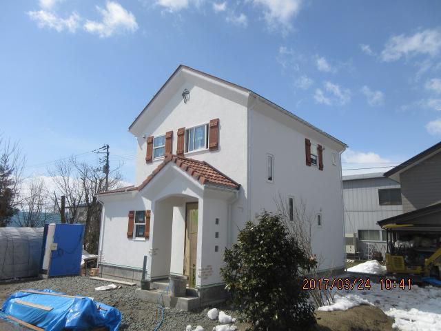 私のしろい家 南陽 かわいい外観が現れました 西建社長の徒然日記