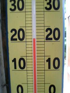 11:15現在、山奥の宿の温度計