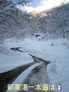 【新高湯一本道“雪”状況】11月23日現在「雪あります」
