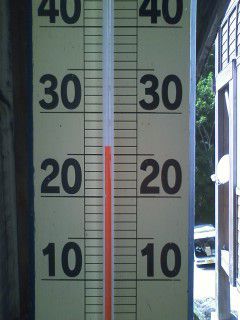 山奥の納涼気温　26℃→“最高”気温です。【新高湯温泉】