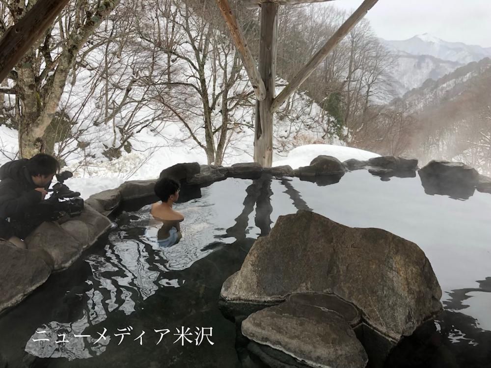 【雪見露天風呂】NCVで年明け放映！　NCV＝米沢ケーブルテレビ