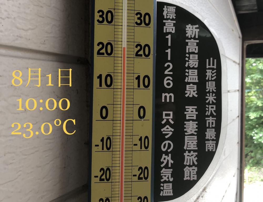 【猛暑日の基準値は25℃以上】標高1126mスタンダード