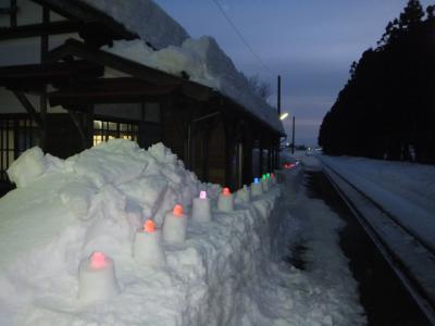 雪灯り回廊　in  成田駅