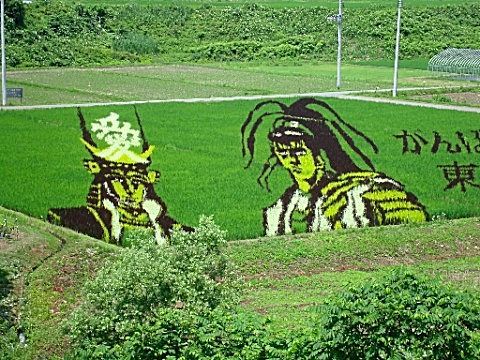 田んぼアート（小野川温泉）
