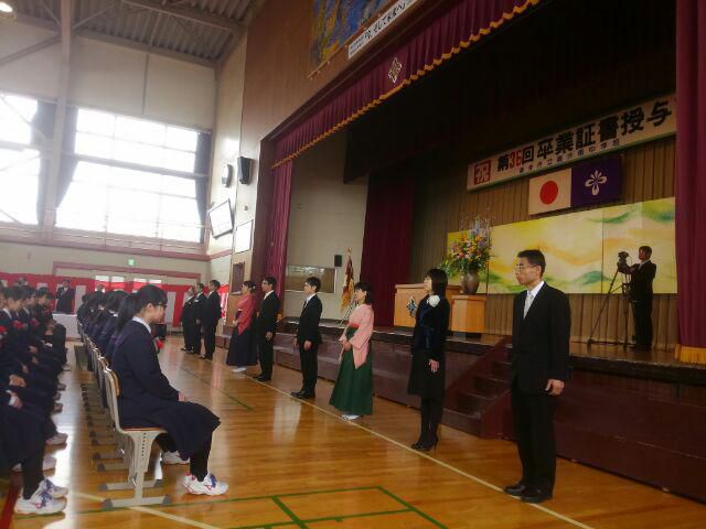 長井南中卒業式