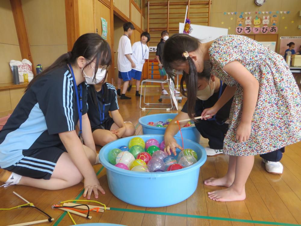 「夏の体験ボランティア」の様子⑯（8/5 鶴岡市：ひろっぴあ縁日）！