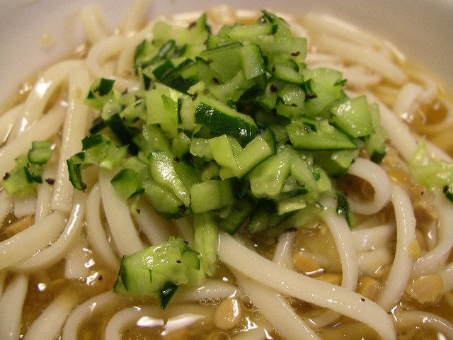 大根おろし納豆ぶっかけ麦きり