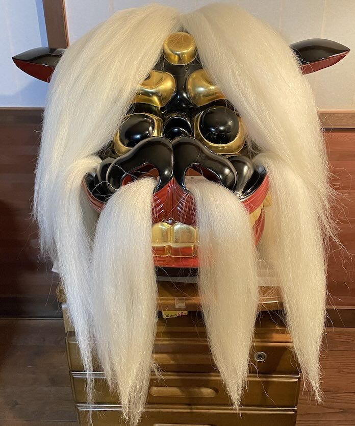 十日町白山神社の二作目獅子頭制作