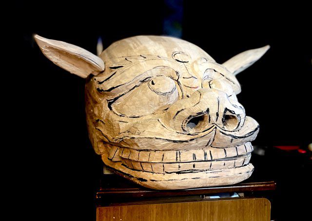 長井市五十川薀安神社型の獅子制作