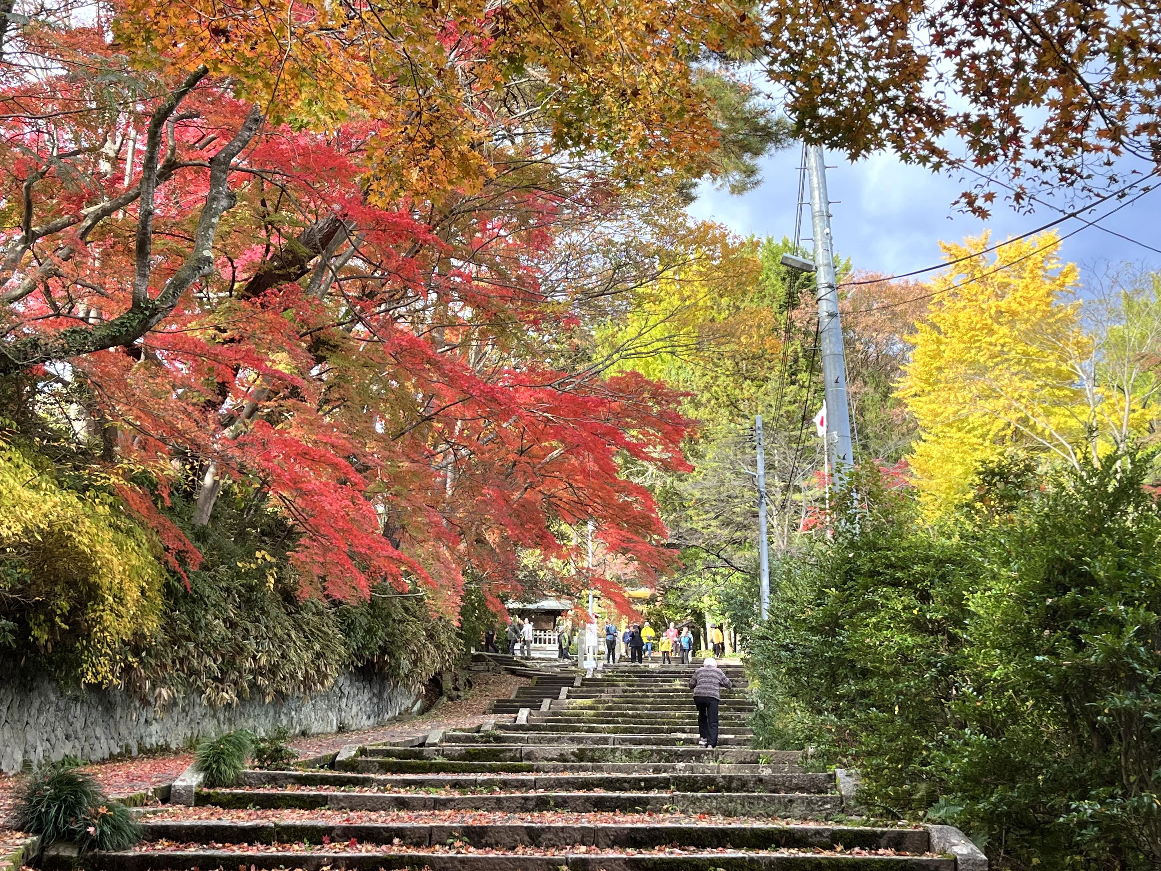 『白石城の紅葉は見頃』