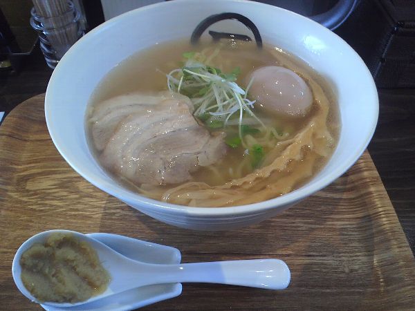 米沢市【麺匠ごとう】「春塩らーめん」(大盛煮卵トッピ)