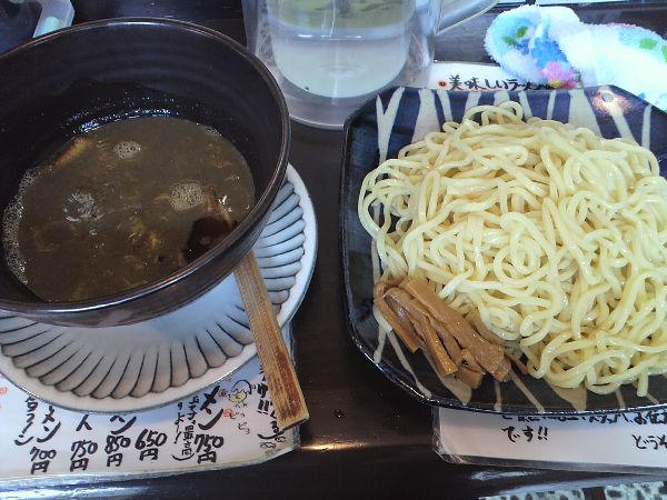 長井市【ラーメン二段】「男煮干しつけめん(大盛)」