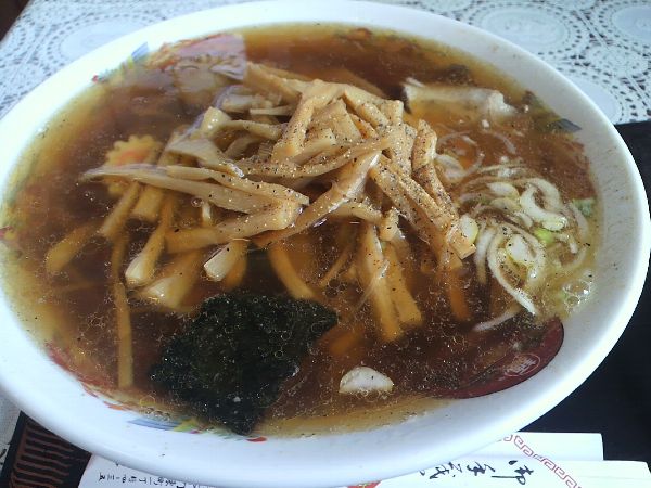 米沢市伝国の杜前「愛染」 メンマラーメン