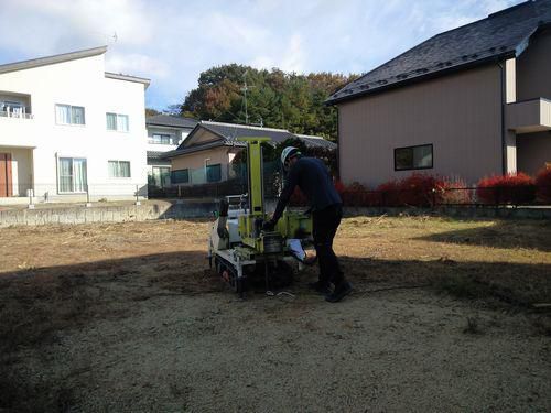 「須賀川市花の里・シンプルノートＭ邸」 工事のはじめは地盤改良工事から！