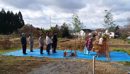 【郡山市田村町・ドミノS邸 】 やっとたどり着いた土地にて地鎮祭