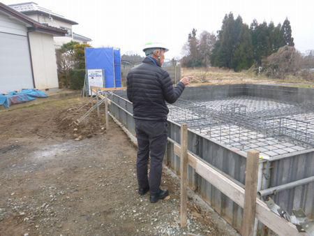 【郡山市田村町・ドミノS邸 】 木造ドミノの重厚な基礎鉄筋