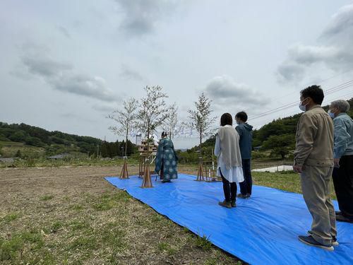 「福島市小田・シンプルノートＨ邸」　課題山積みを乗り越え、ついに地鎮祭