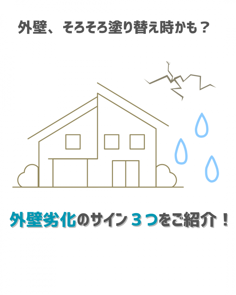 外壁劣化のサイン３つ！