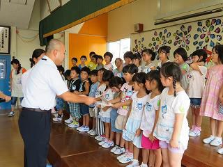 ８月２１日　５歳児ピカピカ歯ぴ〇賞の表彰式