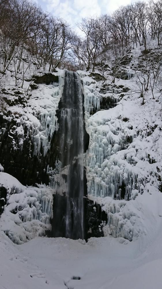 氷柱の玉簾の滝