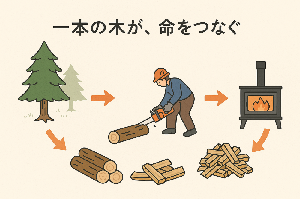 山と人の物語 vol.3 『一本の木が、命をつなぐ ～山から薪ストーブへ～』