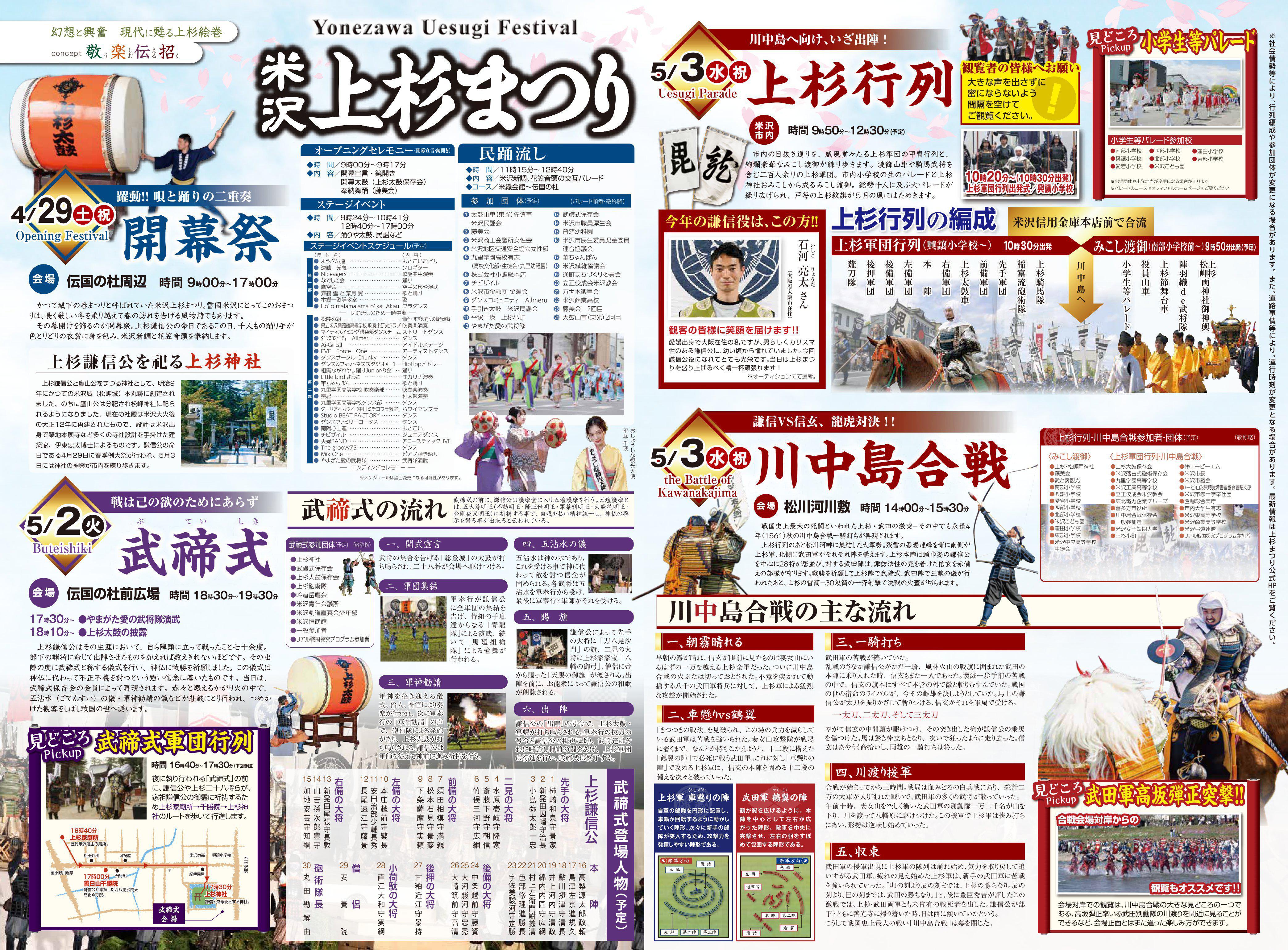 Yonezawa Uesugi Festival - Important Information