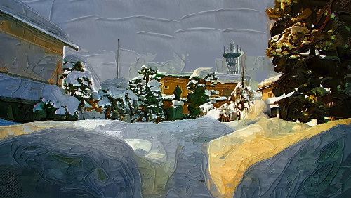 大雪かな？　写真をちょっとイタズラしてみました