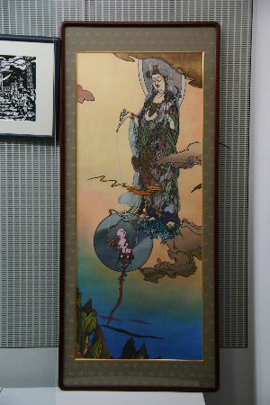 遺作　精魂込めて切り込んだ作品を展示