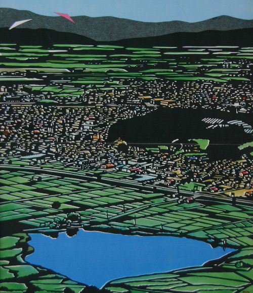 ふるさとを描くきり絵