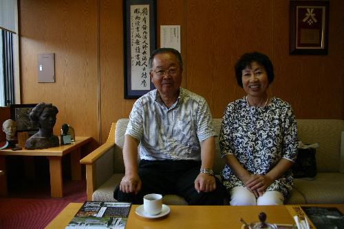 茨木敏夫氏長女越田直子さんが来館