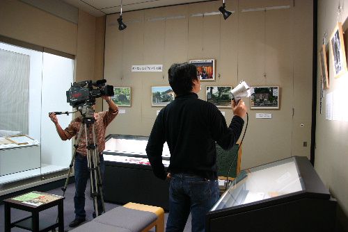 YBCテレビが取材 記念館が映りますよ~