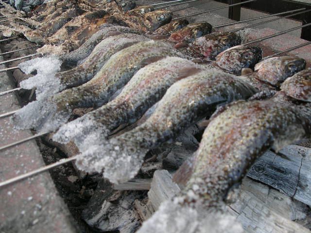 ZAO猿倉の釣り堀～ニジマスを食べよう