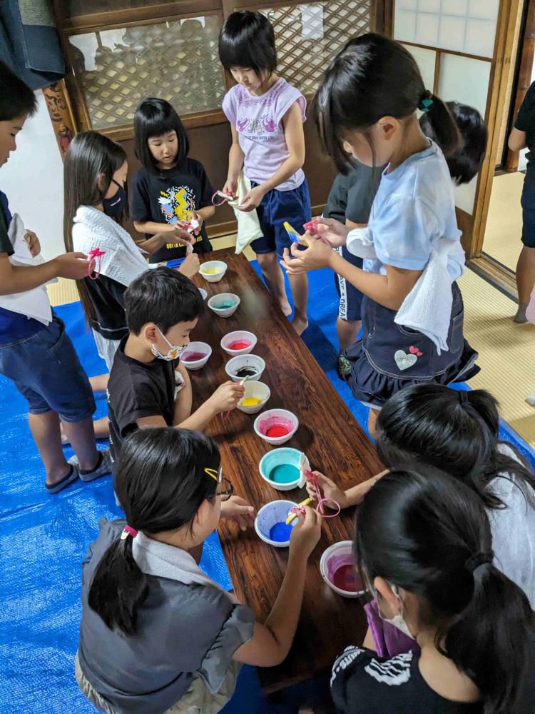 7月の土曜自由塾「おりぞめあそび」