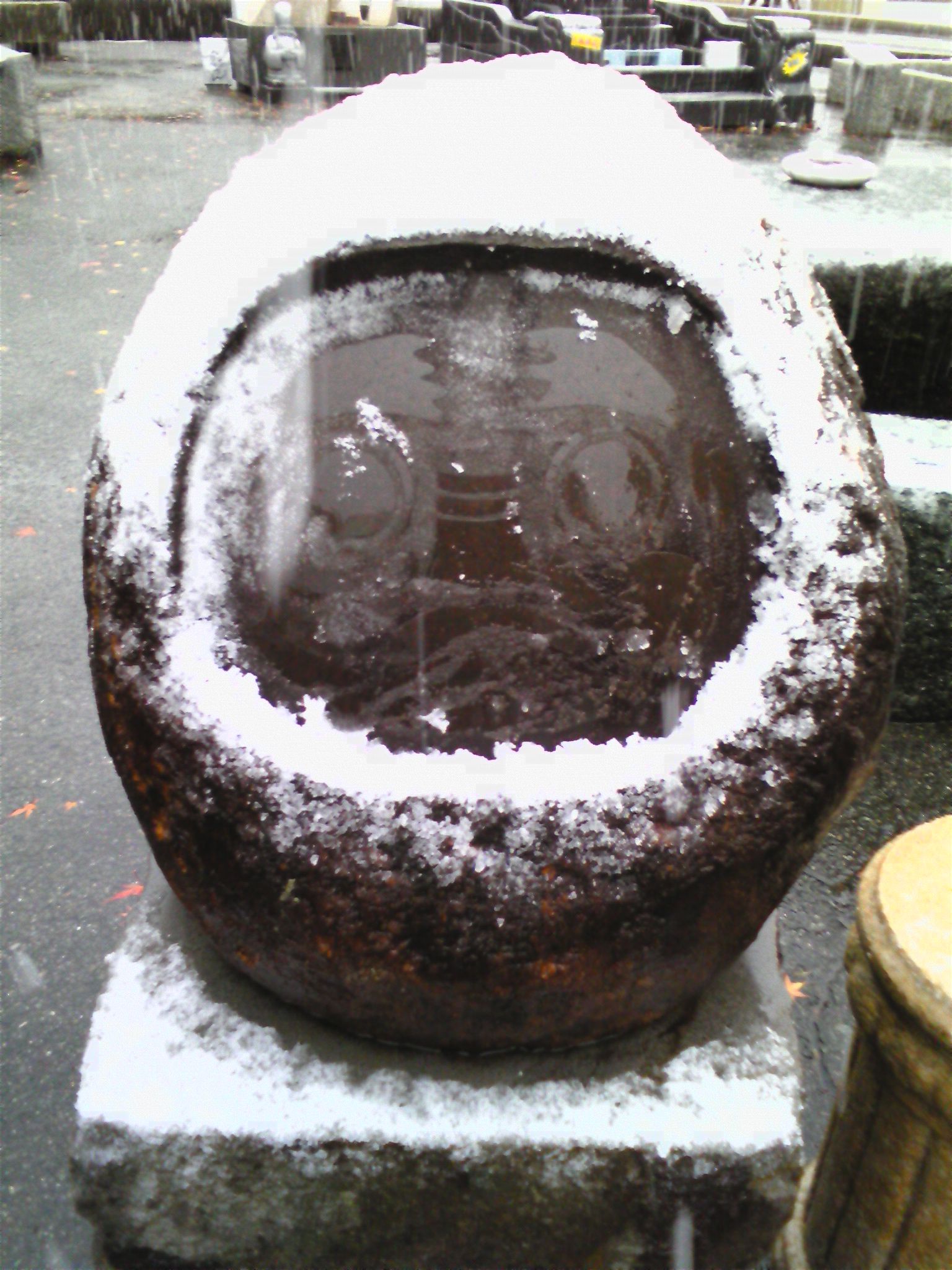 とうとう雪だるまに