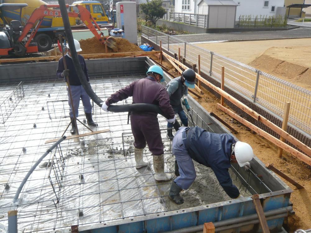 Ⅰ様邸　耐圧盤施工中
