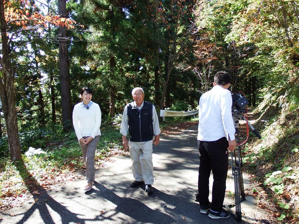 山辺町中地区の観光スポットが放送されます。
