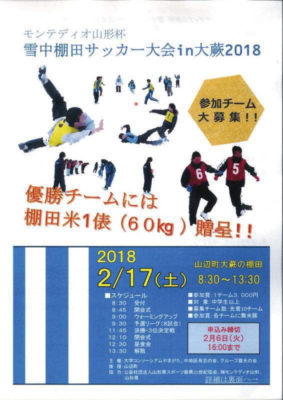モンテディオ山形杯　雪中棚田サッカー大会in大蕨２０１８