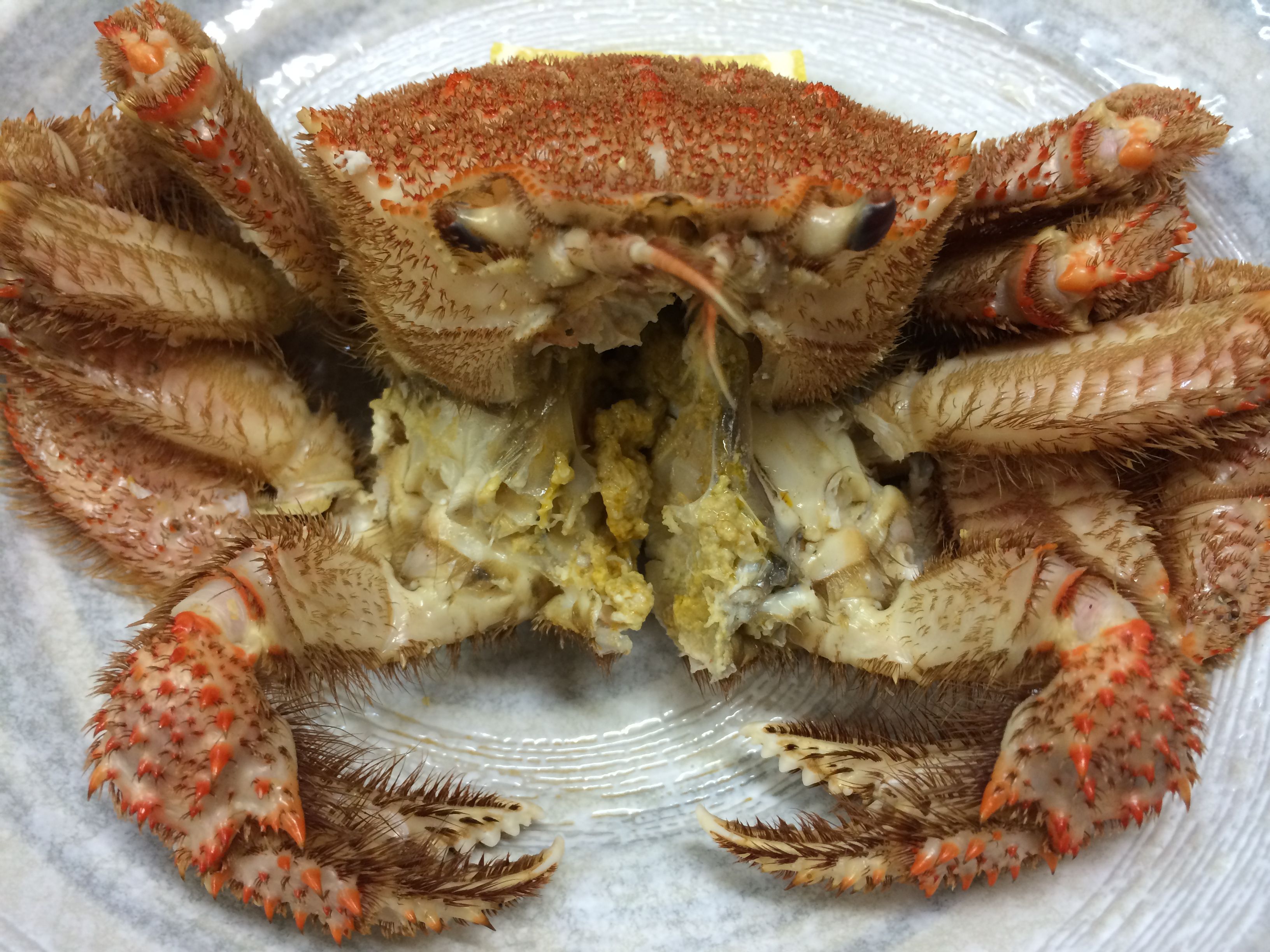 ★味よし「毛ガニの美味しいところです♪」