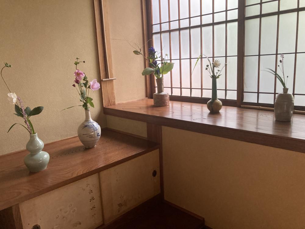 茶道の稽古 花寄せ