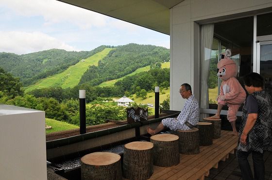 冷し足湯？！　でリラックス