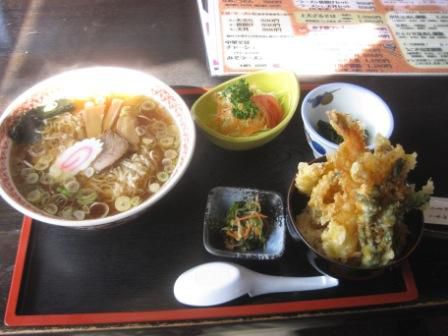 ラーメン　ミニ天丼セット