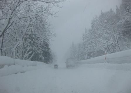 山間の道路