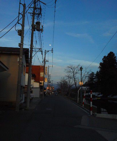 北堀端夕景