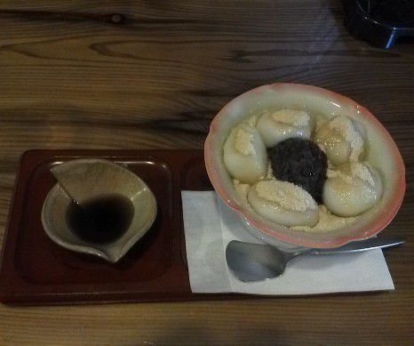 Cafe蓮櫻で　冷やし白玉