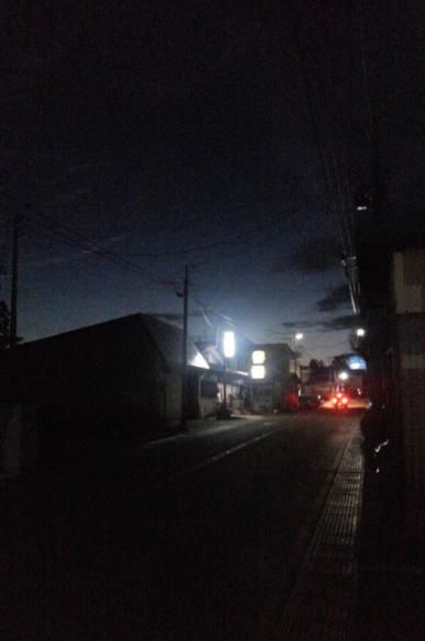 街の夕暮れ