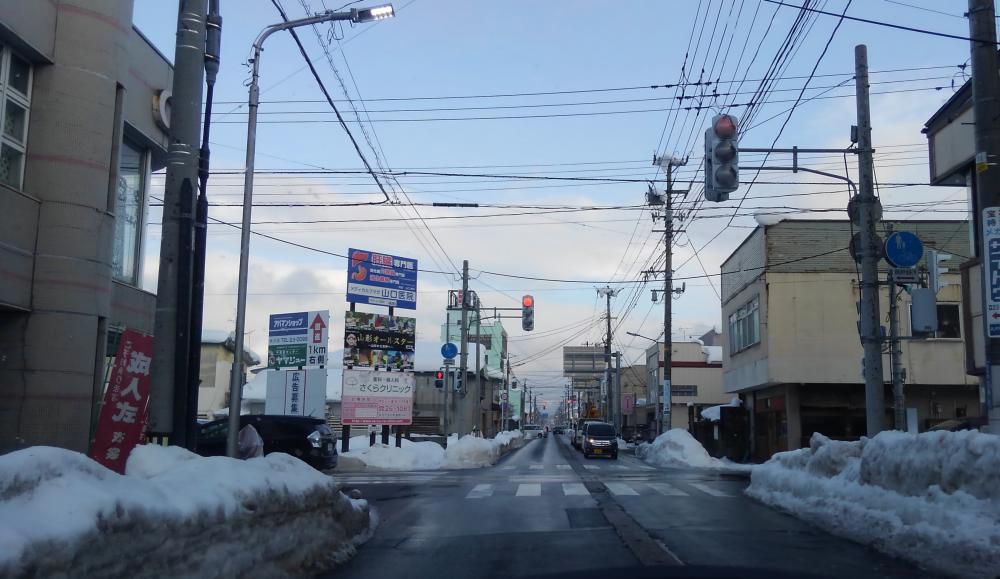街中で