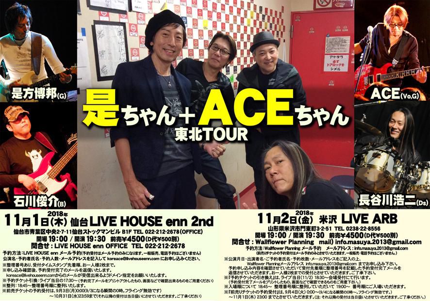 【応募終了】是ちゃん＋ACEちゃん 米沢公演 ペアチケットを1組に！