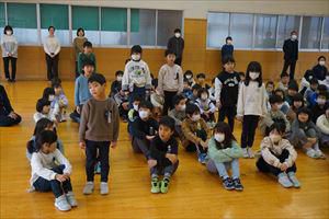 1/24（水）＃８０６　書き初め会・なわとび大会表彰