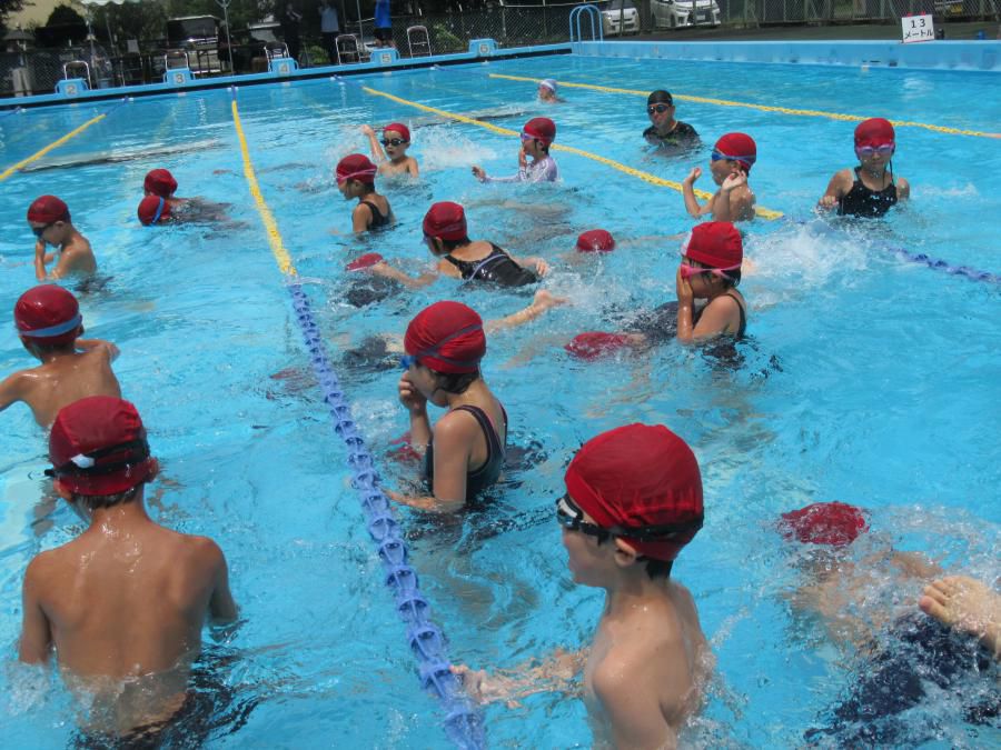 水泳納会、酷暑の中の観戦ありがとうございました！